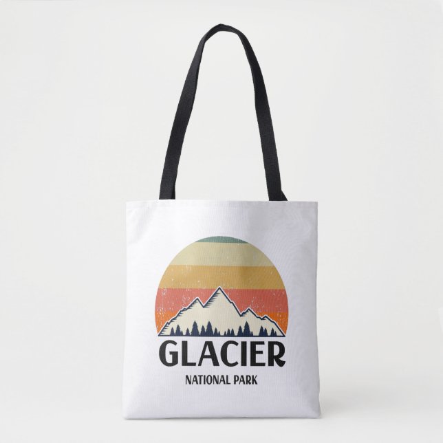 Bolso De Tela Parque nacional Glaciar Vintage (Anverso)