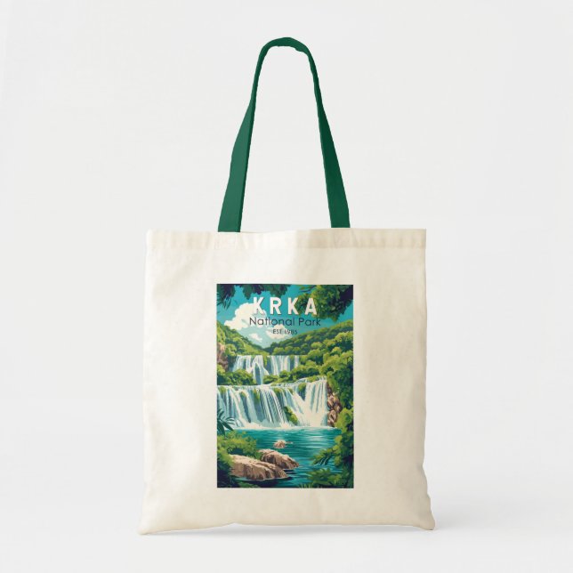 Bolso De Tela Parque nacional Krka Croacia Viaje de arte (Frente)