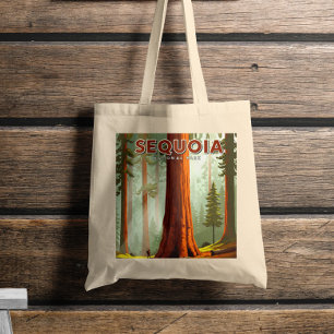 Bolso De Tela Parque nacional Secuoia de Vintage