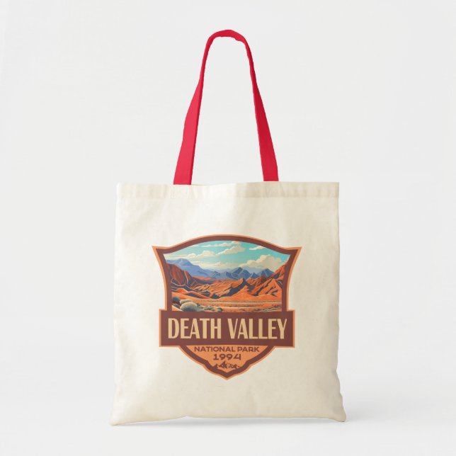 Bolso De Tela Parque nacional Valle de la Muerte Ilustracion Ret (Frente)