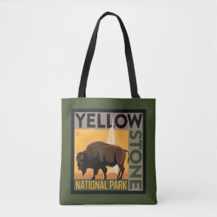 Bolso De Tela Parque nacional Yellowstone   Búfalo
