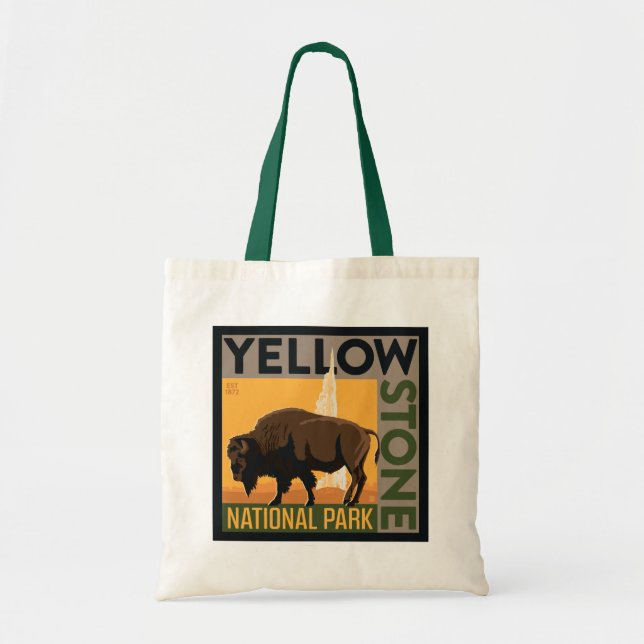 Bolso De Tela Parque nacional Yellowstone | Búfalo (Frente)