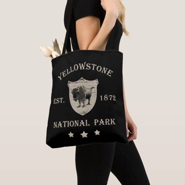 Bolso De Tela Parque Nacional Yellowstone Vintage (Detalle)