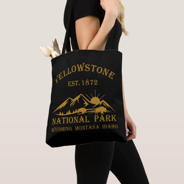 Bolso De Tela Parque Nacional Yellowstone Vintage (Detalle)