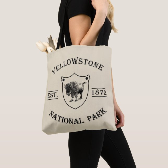 Bolso De Tela Parque Nacional Yellowstone Vintage (Detalle)