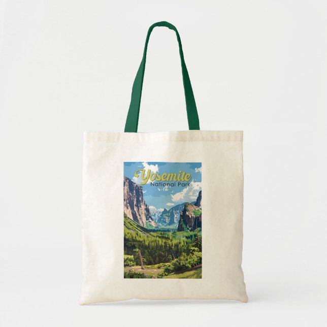 Bolso De Tela Parque nacional Yosemite Arte de Viajes Ilustracio (Frente)