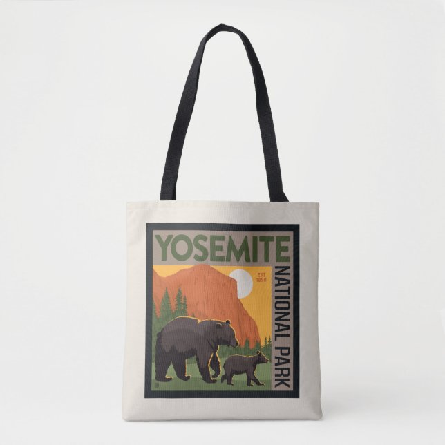Bolso De Tela Parque nacional Yosemite | Familia Oso (Anverso)