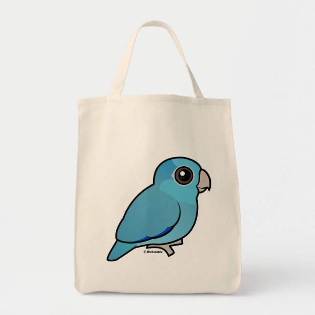 Bolso De Tela Parrotlet pacífico azul (Frente)