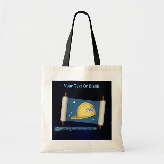 Bolso De Tela Parshat Bereshit - Construcción Yesh M'ayn (Frente)