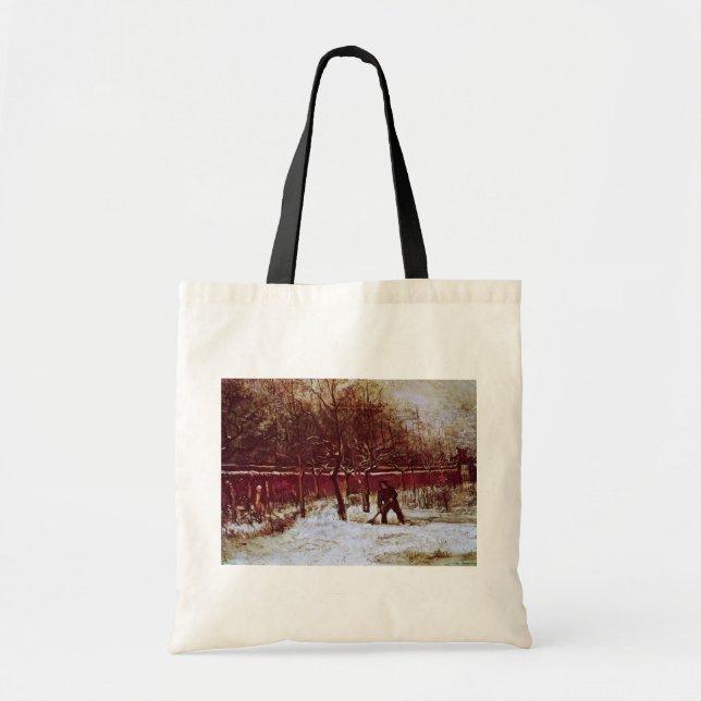 Bolso De Tela Parsonage Garden de Nuenen de Vincent van Gogh (Frente)