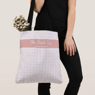 Bolso De Tela Parte de la boda de novia personalizada rosa pálid