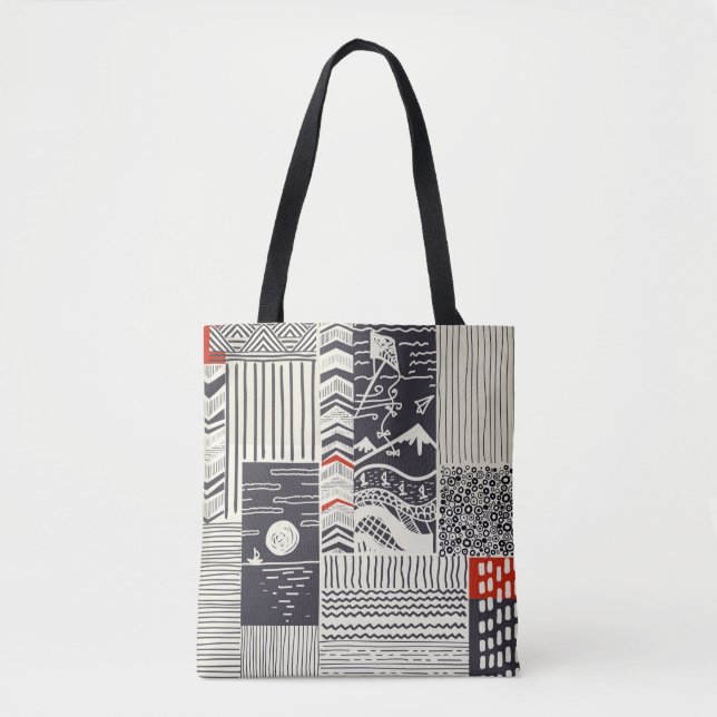 Bolso De Tela Parte de madera con pintura verde pelada, abstract (Anverso)