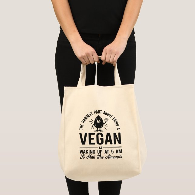 Bolso De Tela Parte más dura Vegan, Leche los almendros, diverti (Anverso (producto))