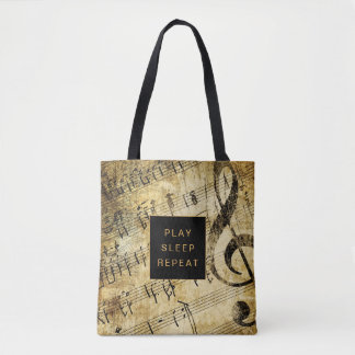 Bolso De Tela Partición musical de época