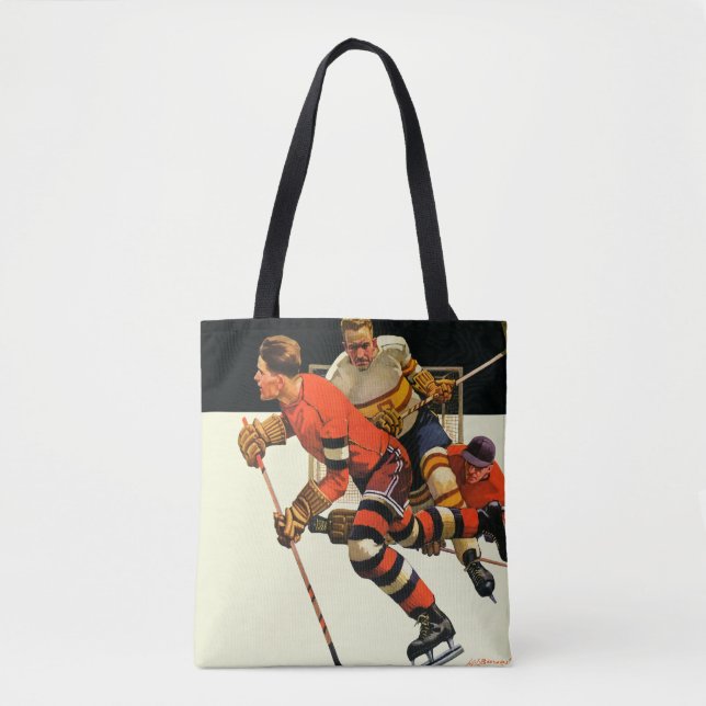 Bolso De Tela Partido de hockey sobre hielo (Anverso)