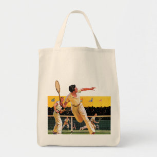 Bolso De Tela Partido del tenis de los dobles