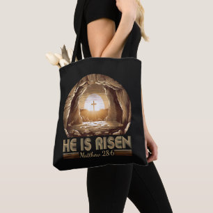 Bolso De Tela Pascua cristiana Él ha resucitado Jesús