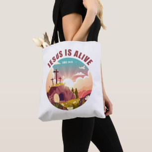 Bolso De Tela Pascua cristiana Pascua Pascua Jesús Vacío Tumba y