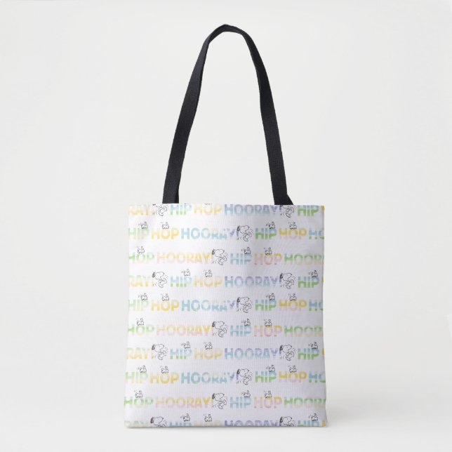 Bolso De Tela Pascua de Snoopy Hip Hop Hooray (Anverso)