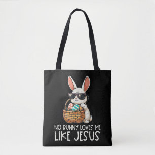 Bolso De Tela Pascua Ningún Conejo Me Ama Como Jesús Cristiano