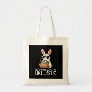 Bolso De Tela Pascua Ningún Conejo Me Ama Como Jesús Cristiano