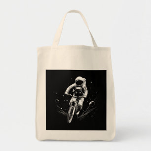 Bolso De Tela Paseo en bicicleta del astronauta cósmico aventura