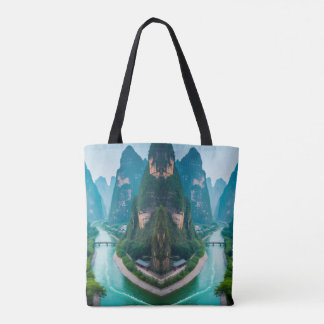 Bolso De Tela Paseo Escénico – Río Esmeralda y Vista de Montaña