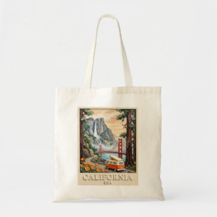 Bolso De Tela Paseo por California Paisaje Vintage en 3D con Tex
