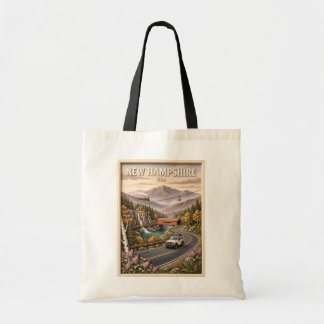Bolso De Tela Paseo por carretera de Nueva Hampshire Paisaje mon