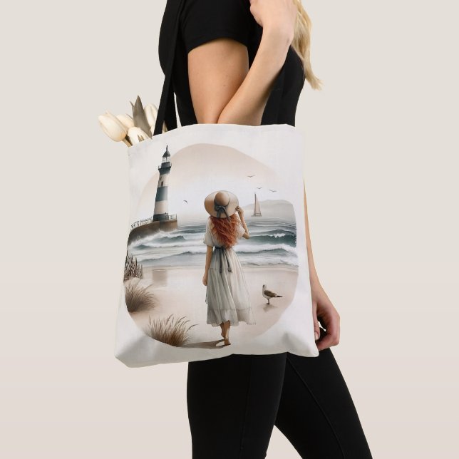 Bolso De Tela Paseo por el faro marítimo (Detalle)