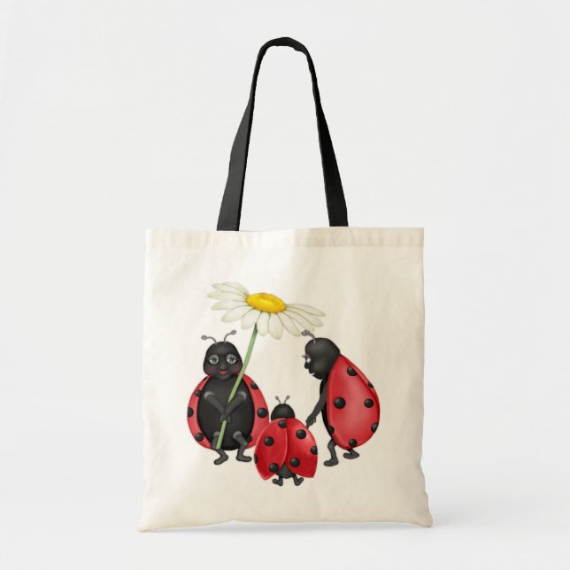 Bolso De Tela Paseo por la familia Ladybug (Frente)