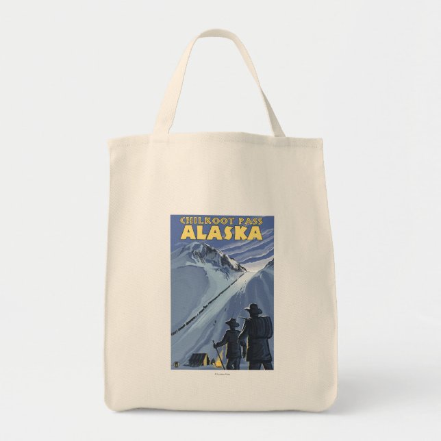 Bolso De Tela Paso Chilkoot, mineros de oro de Alaska (Frente)