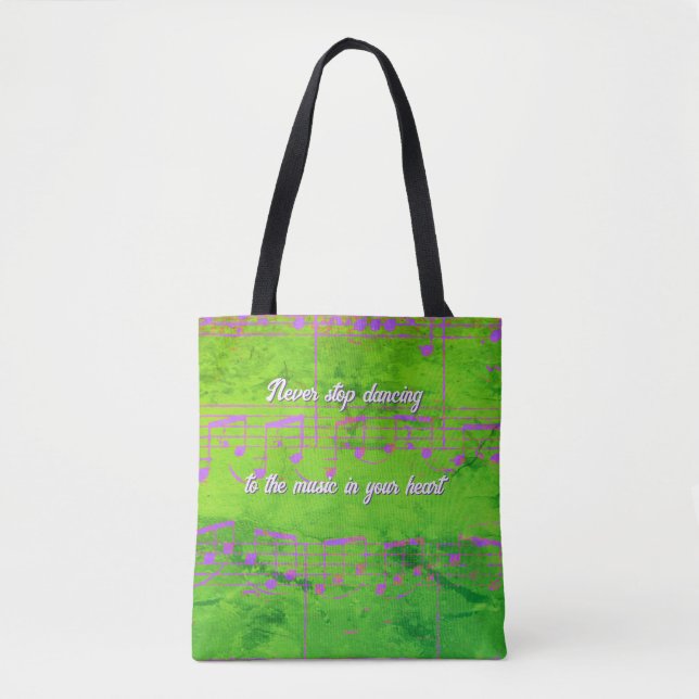 Bolso De Tela Pasos musicales - Nuevo Tote de jazz (Anverso)