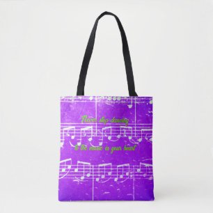 Bolso De Tela Pasos musicales - Tote de danza real
