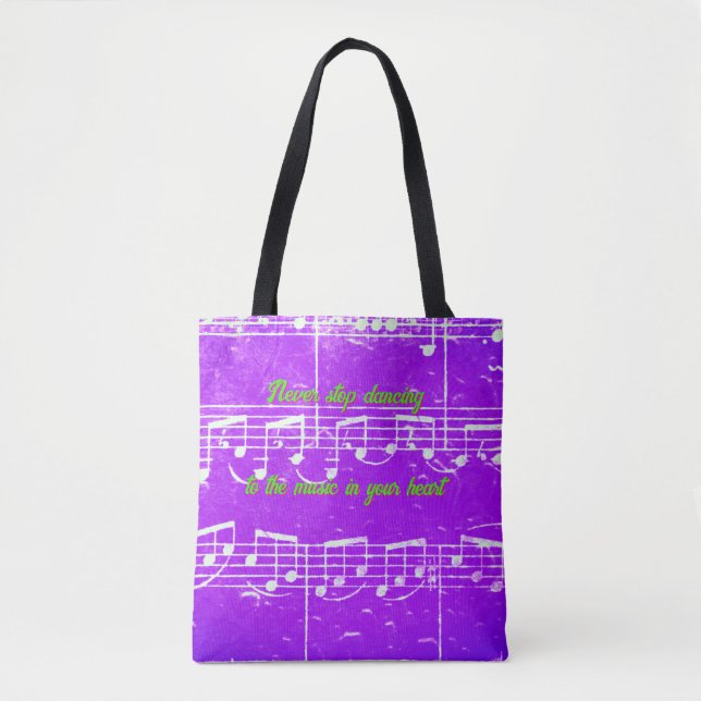 Bolso De Tela Pasos musicales - Tote de danza real (Anverso)