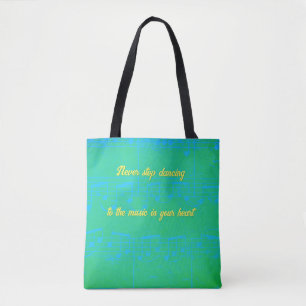 Bolso De Tela Pasos musicales - Tote de la vía marítima