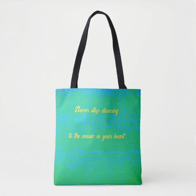 Bolso De Tela Pasos musicales - Tote de la vía marítima (Anverso)