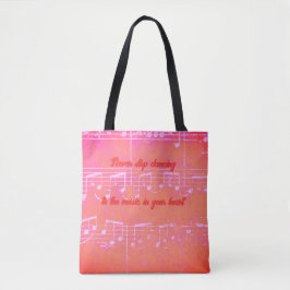 Bolso De Tela Pasos musicales - Tote de tango de mango