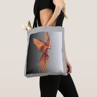 Bolso De Tela Passaro Vermelho