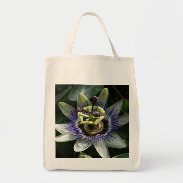 Bolso De Tela Passiflora Fleur de la Passion Grocery Bag (Frente)