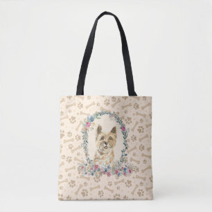 Bolso De Tela Pasta de perro de Cairn Terrier Imprimir y taza de