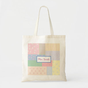 Bolso De Tela Pastel