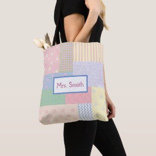 Bolso De Tela Pastel