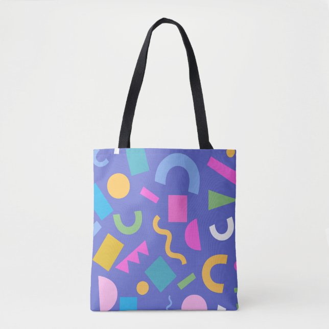 Bolso De Tela Pastel Abstract Shapes Pattern Design (Anverso)