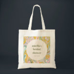 Bolso De Tela Pastel amarillo lindo Personalizado abstracto duch<br><div class="desc">Aceite estético moderno amarillo,  sabio y rosa Bonito pastel Resumen Personalizado de marea ducha de novia Tote Bag</div>