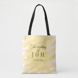 Bolso De Tela pastel amarillo mantequilla el boda de la pareja l