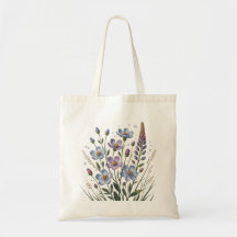 Pastel Blue Wildflowers – Minimalist Botanical
