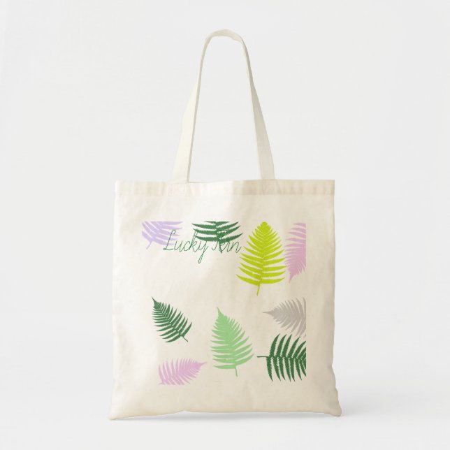 Bolso De Tela Pastel Colours Lucky Fern (Frente)