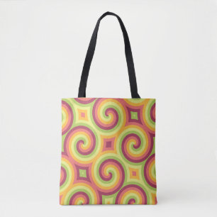 Bolso De Tela Pastel Cross Swirls