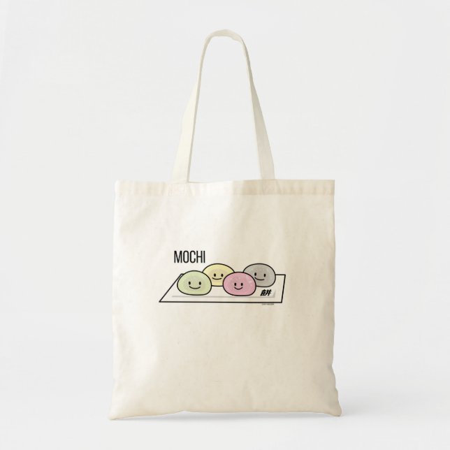 Bolso De Tela Pastel de arroz con helado de Mochi té verde japon (Frente)